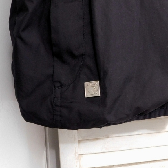 STARTER MENS XL BLACK HIDDEN HOOD FULL ZIP JACKET - Picture 5 of 6